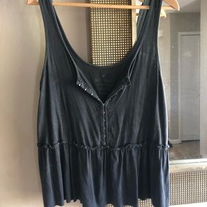 American Eagle: Grey Clip down Tank Top